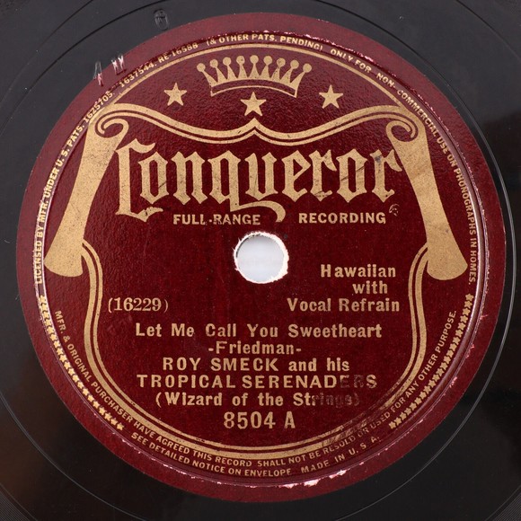Roy Smeck - Let Me Call You Sweetheart / Drifting & Dreaming - 10" 78rpm Record - Picture 1 of 8